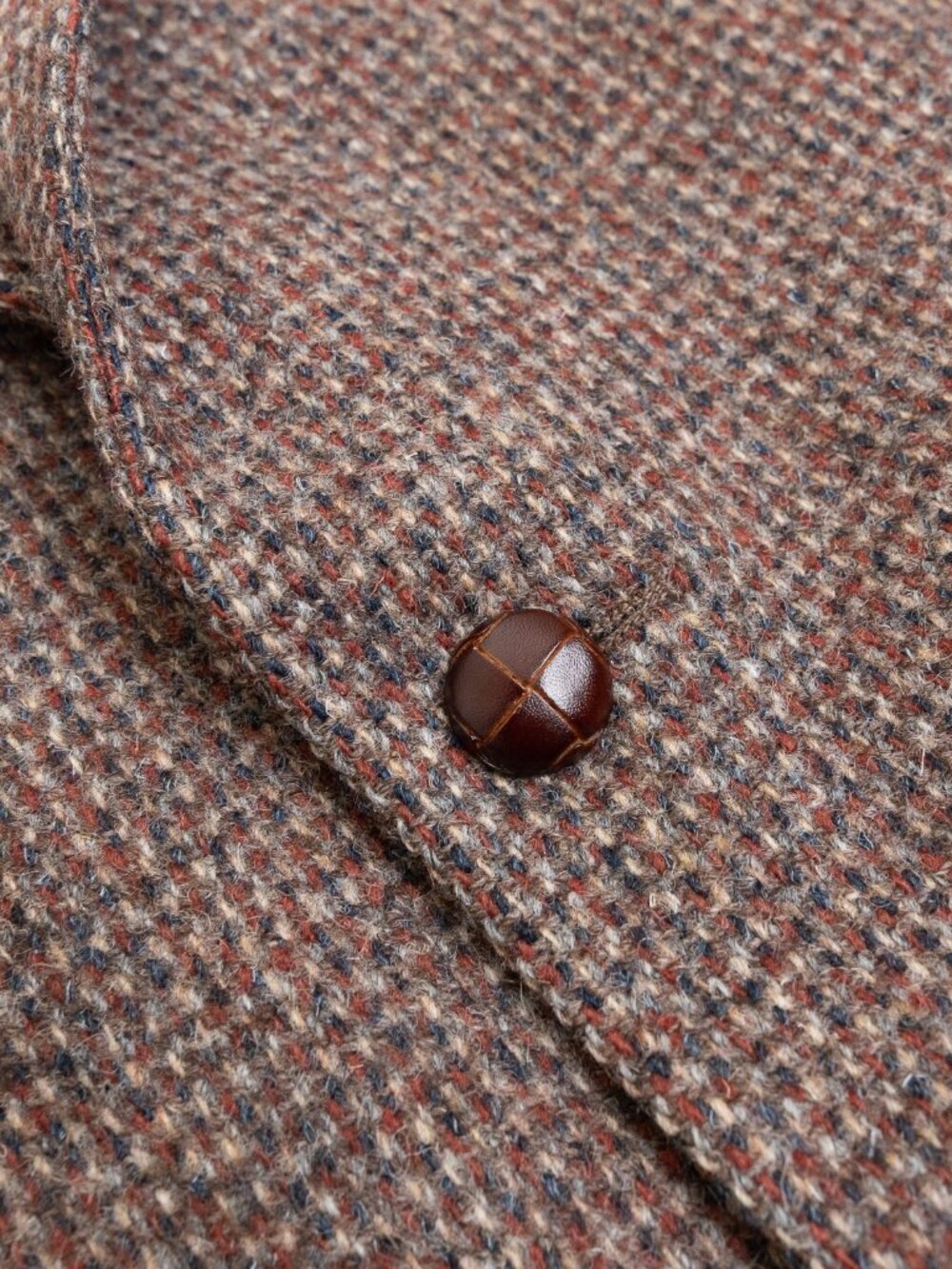 Vintage Harris Tweed Brown Wool Blazer Sport Coat 40R Handwoven Scotland 1970s - Picture 8 of 16